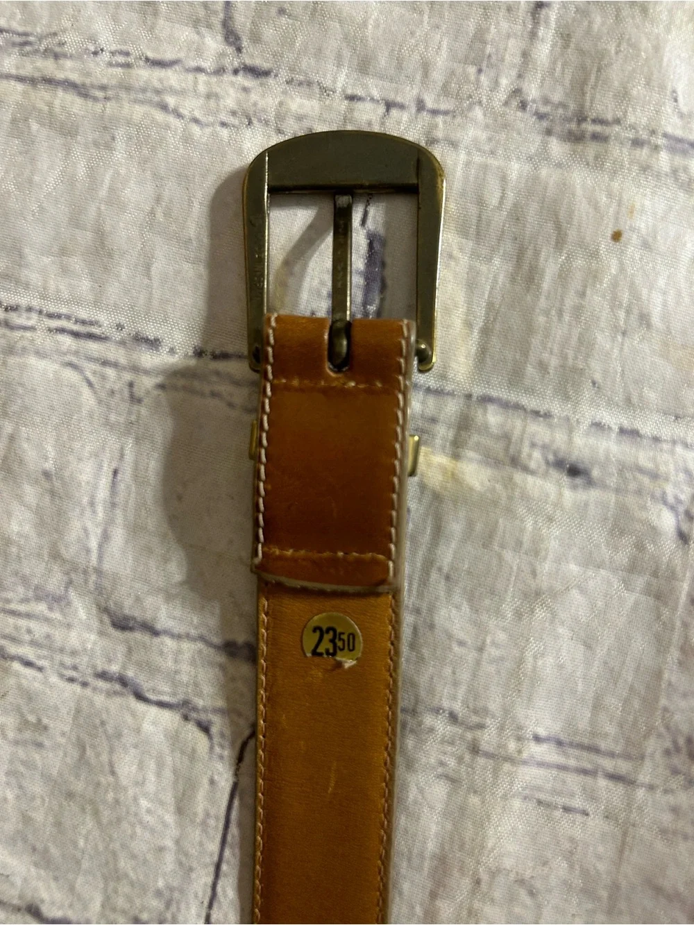 ÉTIENNE AIGNER VINTAGE ANILINE COWHIDE BROWN WITH GOLD TONE HARDWARE BELT